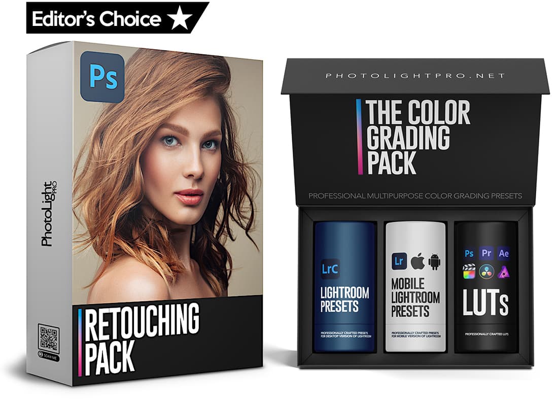 photoshop Retouching Pack & Color Grading Pack (BUNDLE)